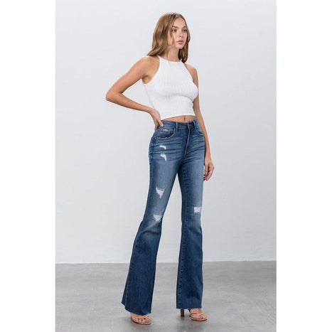 Mid Rise Flare Jeans