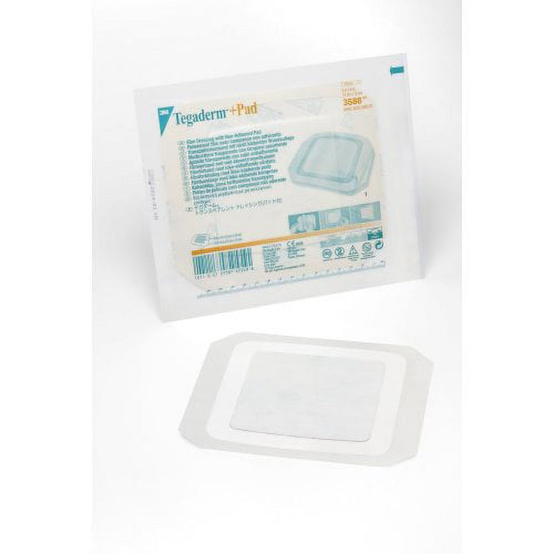 3M Tegaderm +Pad 3M Tegaderm +Pad Film Dressing With Non-Adherent Pad, 6 X 6 Inch, 5 Pieces First Aid