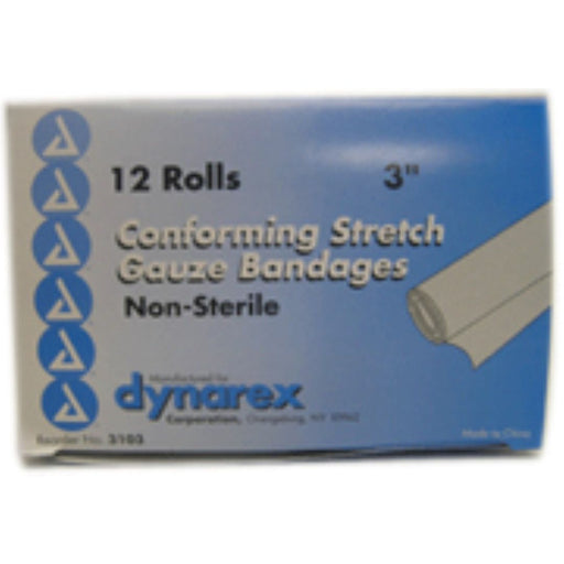 Dynarex Dynarex Non-Sterile Conforming Stretch Gauze Bandages – Reliable Wound Care First Aid