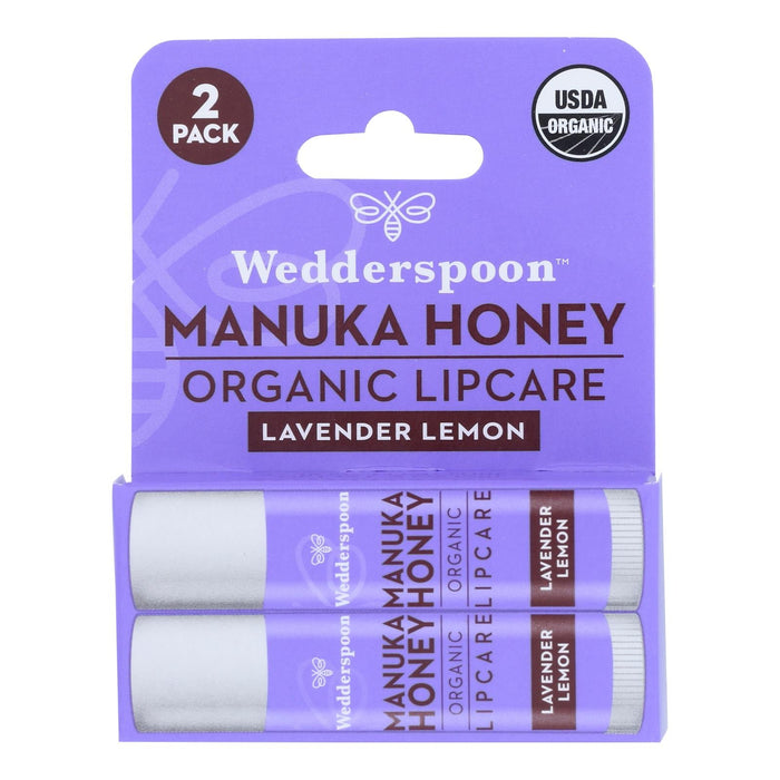 Wedderspoon - Lip Balm Mnka Lavender Lemon - 1 Each 2-.15 Oz