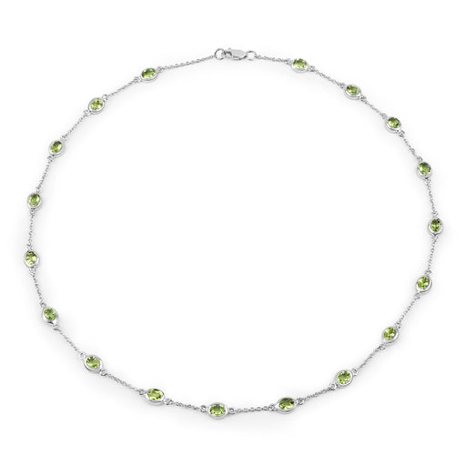 Bids.com 6.30 Carat Genuine Peridot .925 Sterling Silver Necklace Necklaces