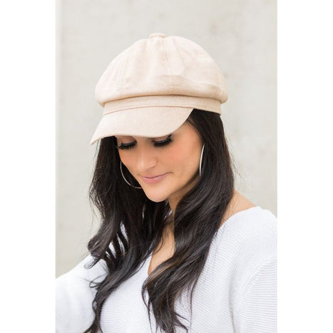 Suede Newsboy Cap