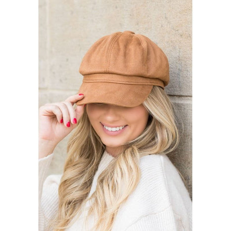 Suede Newsboy Cap