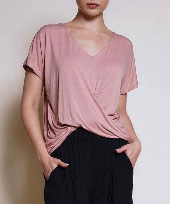 Bamboo Twist Front Dolman Top