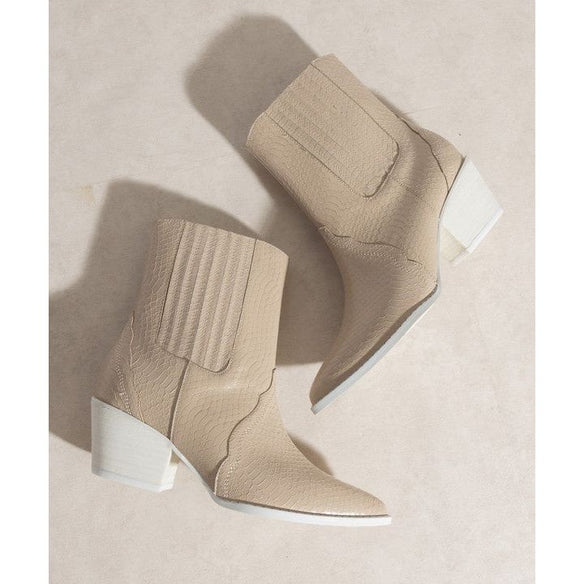 Oasis Society Dawn - Paneled Western Bootie