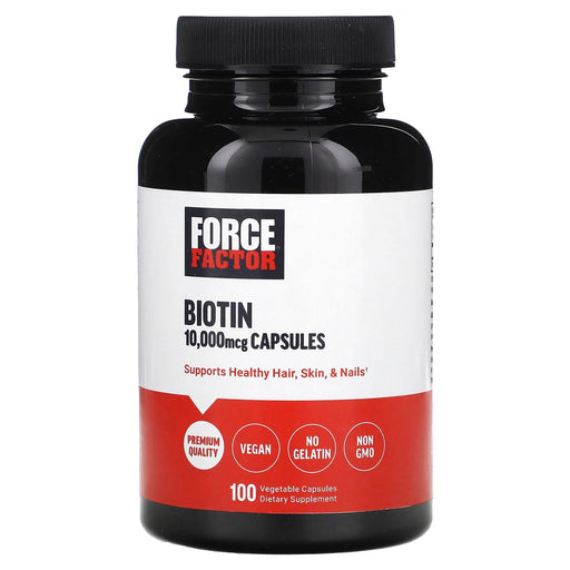 Force Factor Force Factor Biotin, 10,000 Mcg, 100 Vegetable Capsules Building Consumables