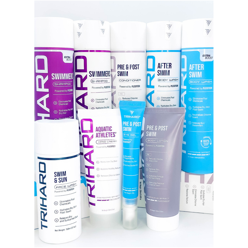 TRIHARD Pre & Post Swim Body Lotion - Pack Of Three Pre-Built Bundle