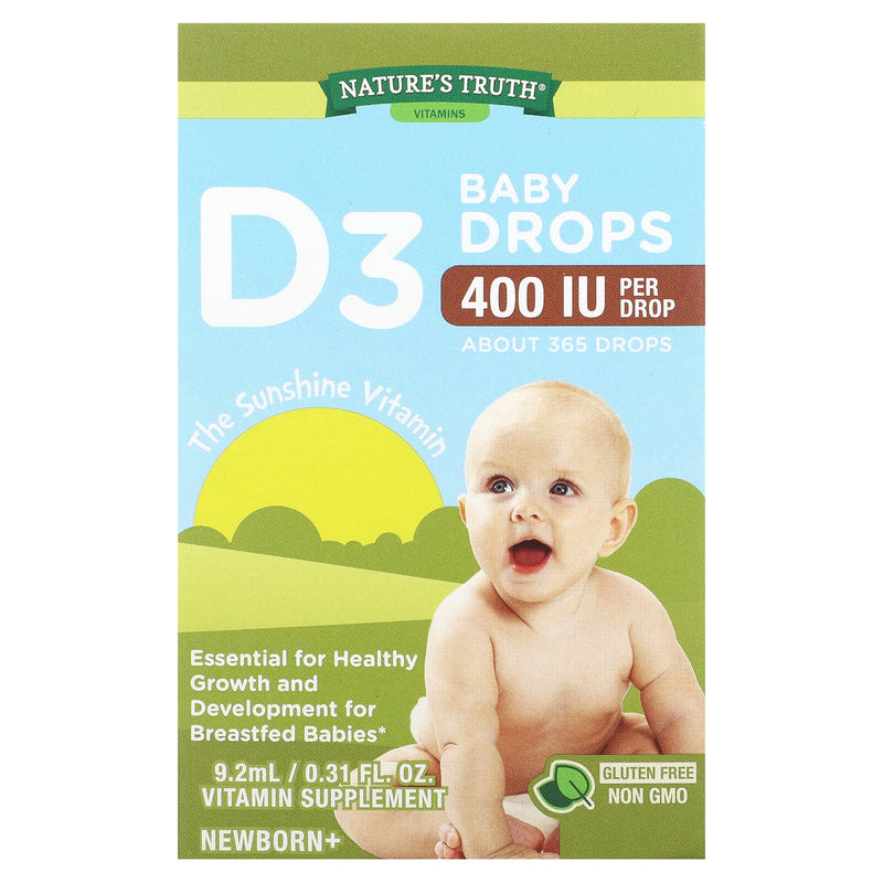 Nature's Truth Nature's Truth Vitamin Baby Drops 400 Iu Vitamin D3  0.31 Fl Oz Vitamins & Supplements