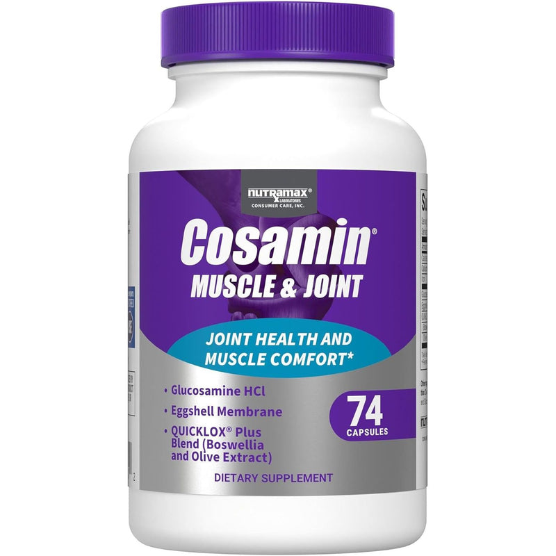 Cosamin Cosamin Muscle & Joint, Works To Decrease Cartilage Breakdown, Protects Joints, And Reduces Muscle Soreness, 74 Capsules Health Care
