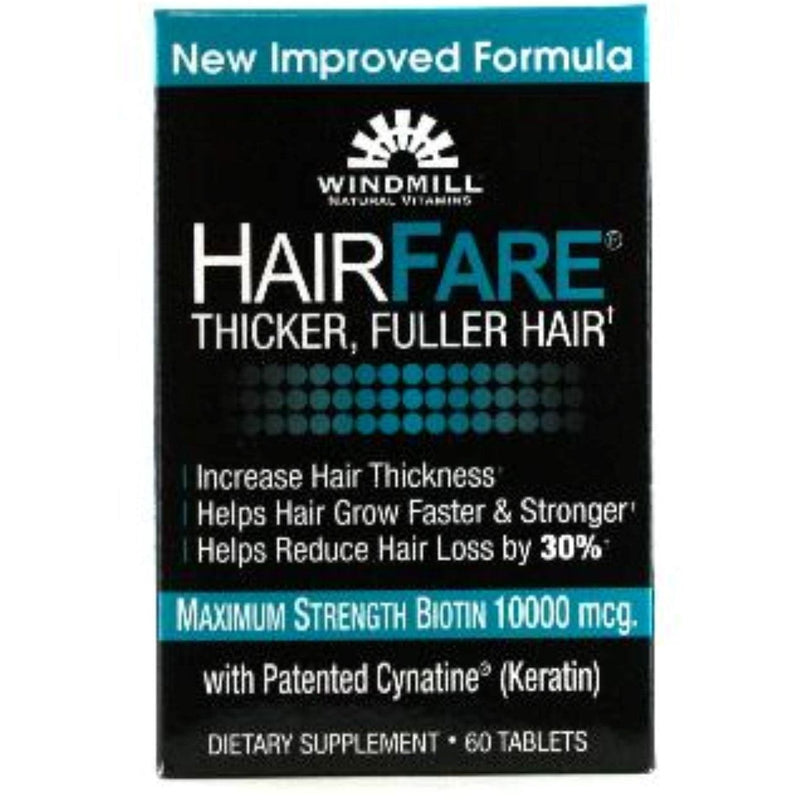Windmill Windmill Hair Fare - 60 Tablets Vitamins & Supplements Black