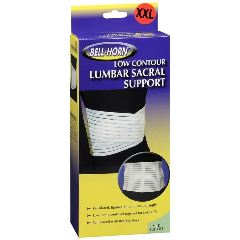 Bell-Horn BH307XL Low Contour Lumbar Sacral Support In White