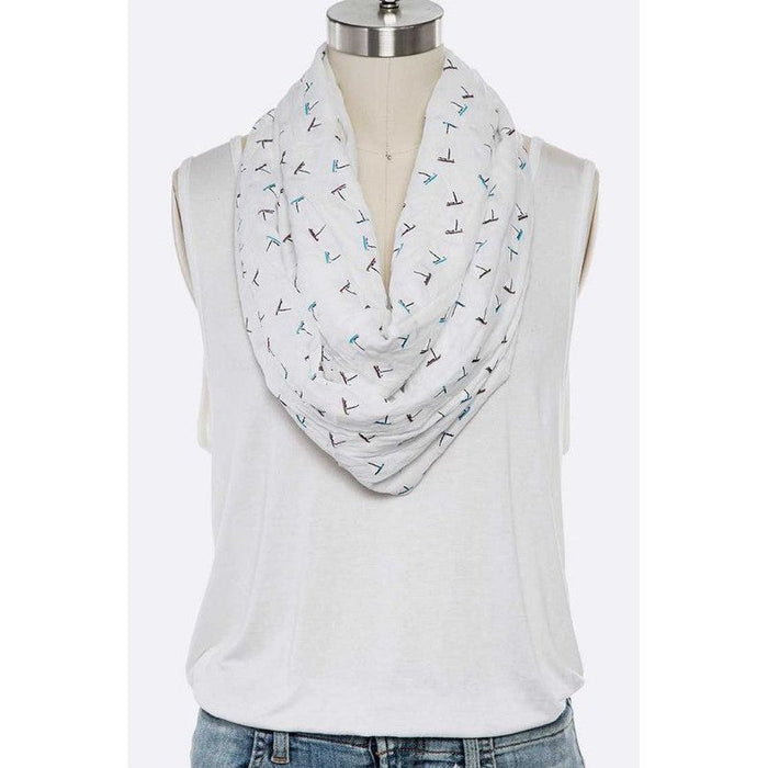 Mini Sailboat Print Cotton Infinity Scarf