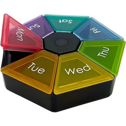 Ezy Dose Ezy Dose Weekly 7 Sided Pill Planner, Assorted Health Care