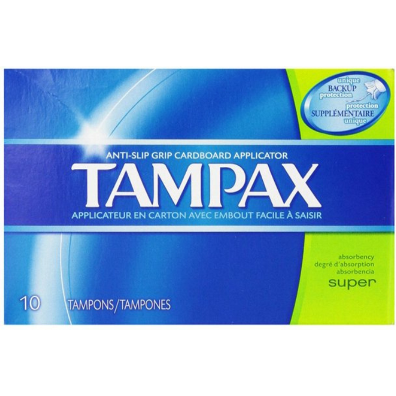 Tampax Tampax Cardboard Applicator Tampons Super Absorbency Tampons