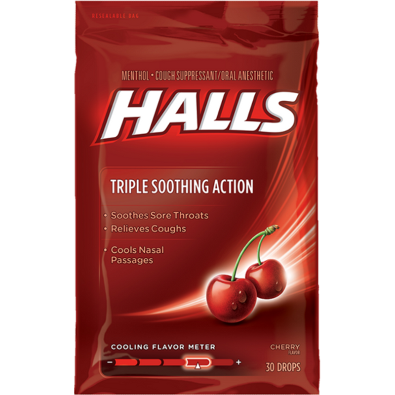 Halls Halls Cough Suppressant/Oral Anesthetic, Menthol, Mentho Lyptus Health & Beauty Dark Red