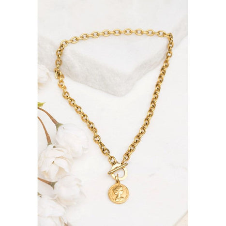 Coin Accent Chain Necklace