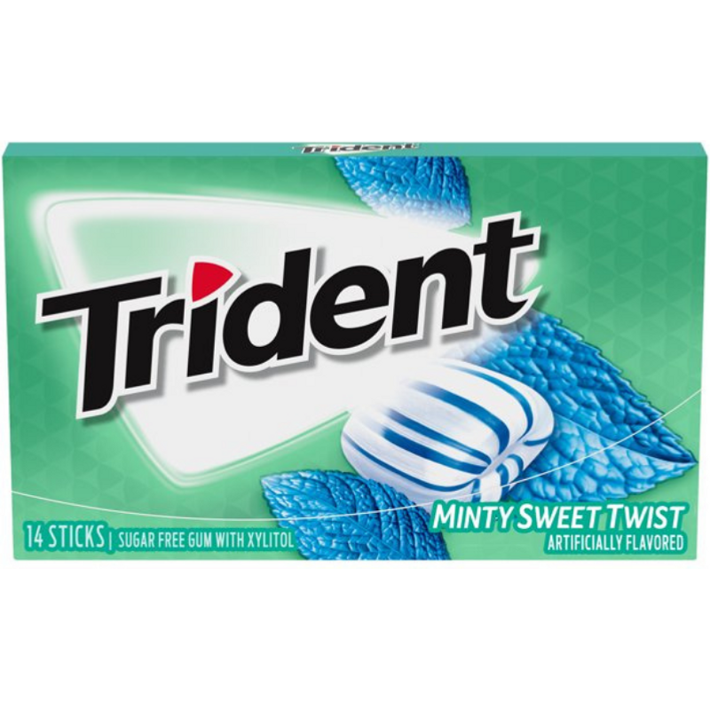 Trident Trident Minty Sweet Twist Sugar Free Gum, 14 Piece Pack Candy & Chocolate Lavender