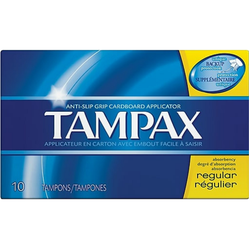 Tampax Tampax Cardboard Tampons Regular Absorbency, Anti-Slip Grip, LeakGuard Skirt, Unscented Tampons