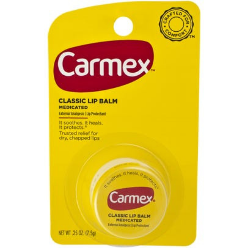 Carmex Carmex Classic Lip Balm Medicated, 0.25 oz Jar – Soothing Relief for Dry, Chapped Lips Lip Balms & Treatments