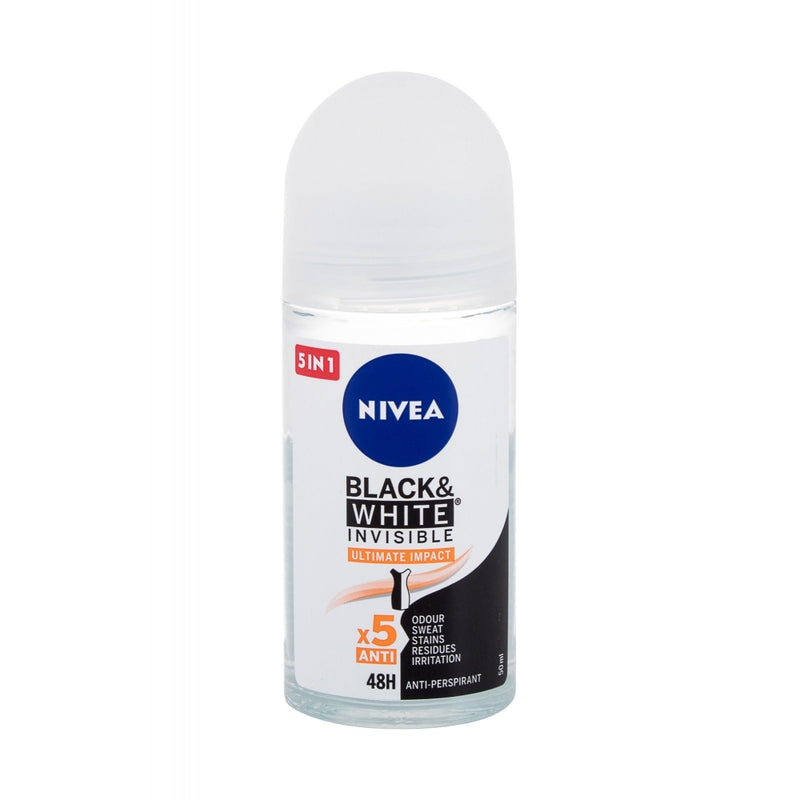 Nivea Nivea Black & White Invisible Ultimate Impact Ball Antiperspirant, 50 Ml Deodorant
