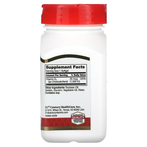 21st Century 21st Century Vitamin D3-1000  250Ct Vitamins & Supplements