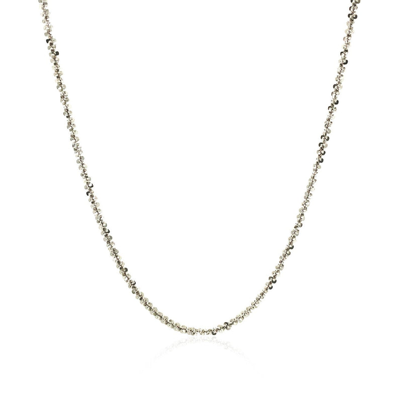 Bids.com Rhodium Plated 1.7mm Sterling Silver Sparkle Style Chain Necklaces