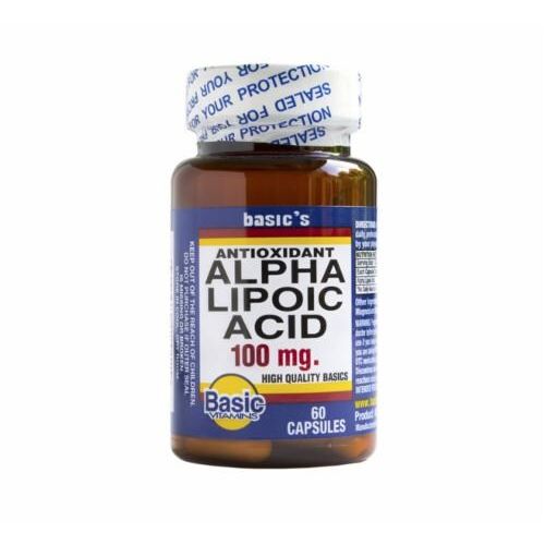 Basic Vitamins Basic Vitamins Alpha Lipoic Acid 100 mg – Universal Antioxidant (Capsules) Vitamins & Supplements
