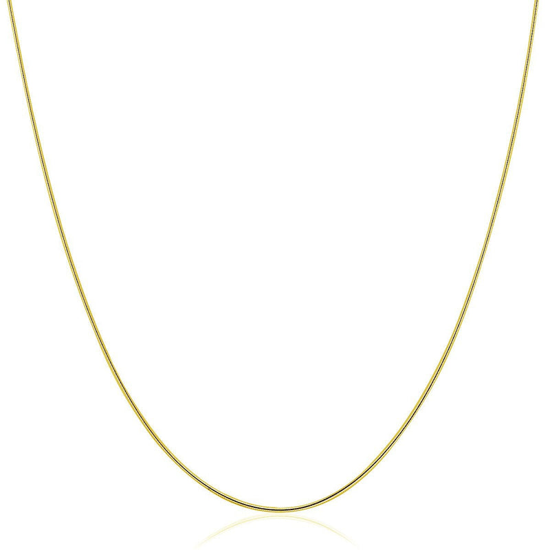 Bids.com 14k Yellow Gold Thin Motif Round Omega Necklace Necklaces