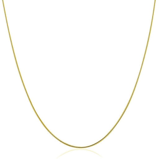 Bids.com 14k Yellow Gold Thin Motif Round Omega Necklace Necklaces