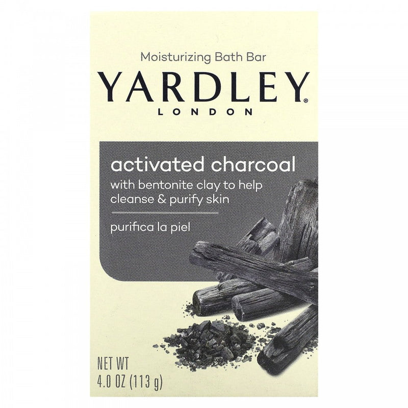 Yardley Yardley London Bath Bar, Nourishing, Activated Charcoal 4 Oz Health & Beauty