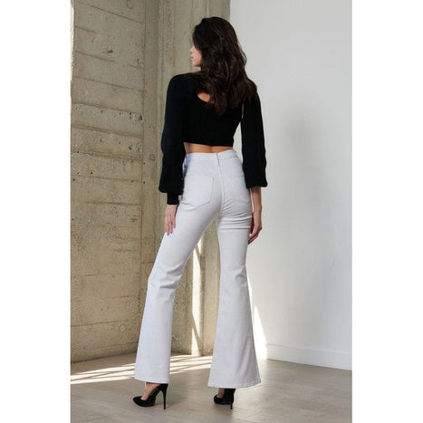 High Waisted Full-Length Flare Jeans