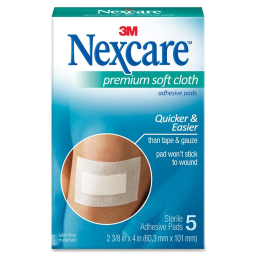Nexcare Nexcare Premium Soft Cloth Adhesive Pad, 2-3/8 In X 4 In, 5 Ct First Aid