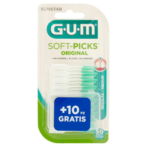 GUM GUM Soft Picks Original Brushes Regular 50 Pieces Oral Care