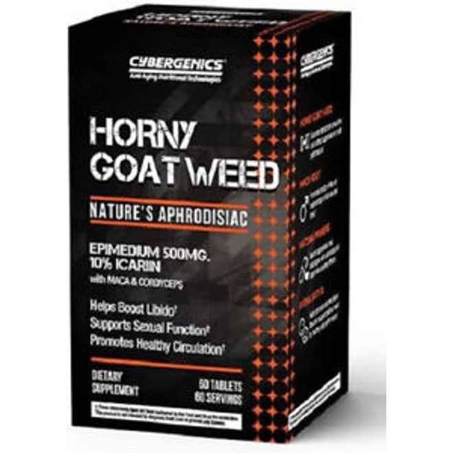 Cybergenics Cybergenics Horny Goat Weed 500mg Nature's Aphrodisiac 60 Tablets Vitamins & Supplements