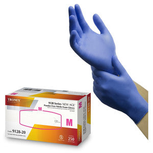 Tronex Tronex AGE Nitrile Medical Exam Gloves – Small (Powder-Free / Blue) Masks