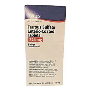Perrigo Ferrous Sulfate 324mg  Red Tablet 100Ea Vitamins & Supplements