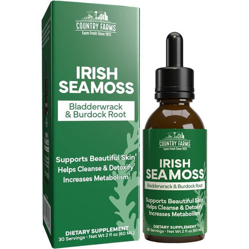 Country Farms Country Farms® Irish Sea Moss with Bladderwrack & Burdock Root – 2 oz Liquid Drops Vitamins & Supplements