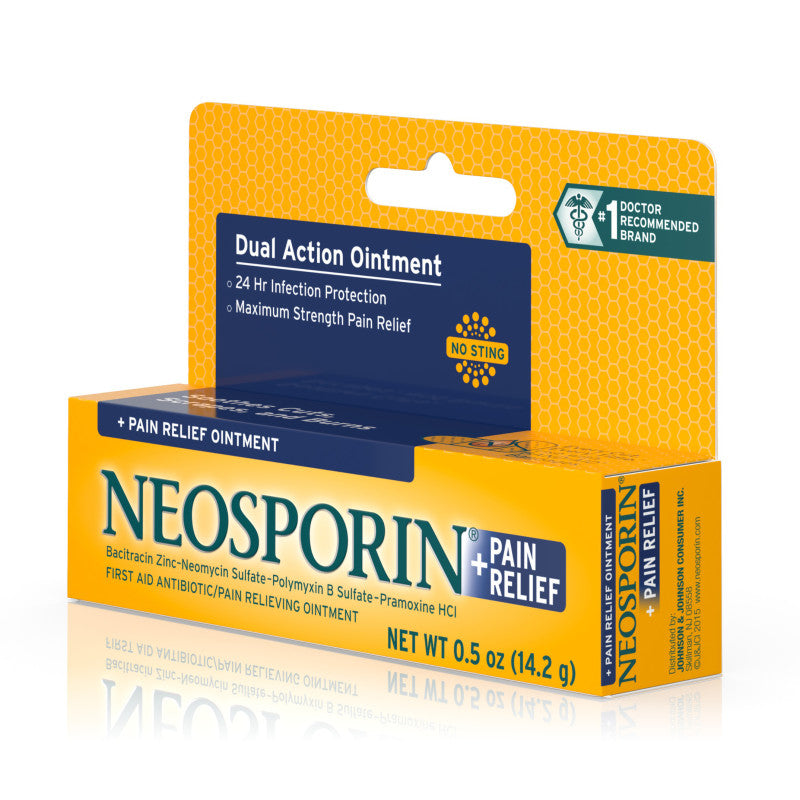 Neosporin Neosporin Plus Pain Relief Antibiotic Ointment Maximum Strength, 0.5 Oz First Aid