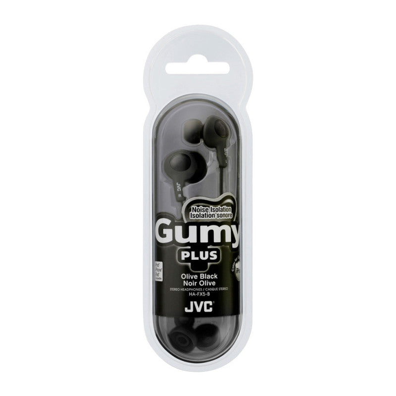 JVC JVC HAFR6B Gumy Plus Earbuds With Remote & Microphone Black Headphones