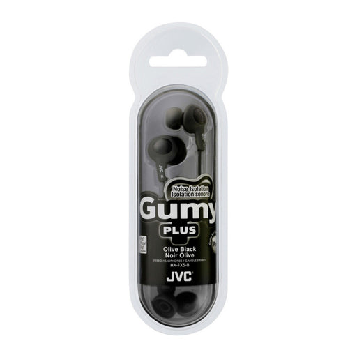 JVC JVC HAFR6B Gumy Plus Earbuds With Remote & Microphone Black Headphones