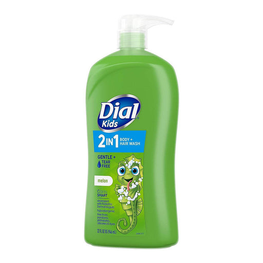 Dial Dial Kids 2-in-1 Body+Hair Wash, Melon, 32 Fl Oz Bath & Body