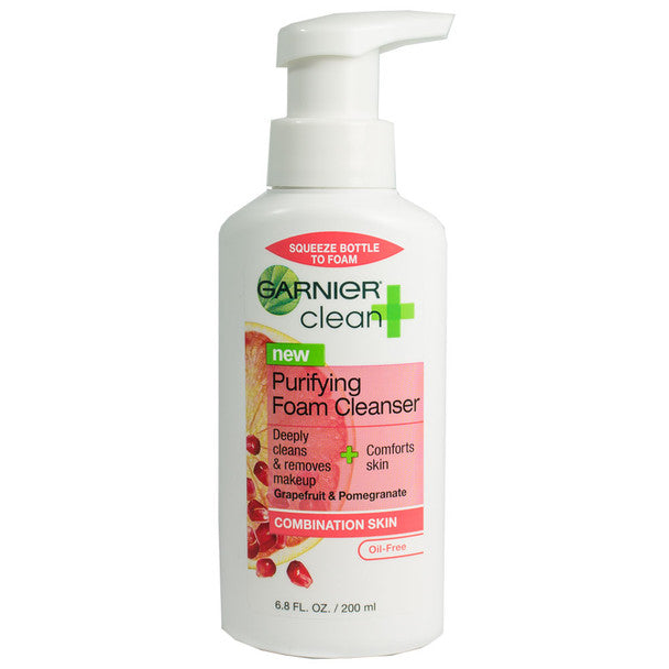 Clean + Clean + Garnier Purifying Foam Cleanser For Combination Skin 6.8 Fl Oz Skin Care