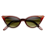 zeroUV Elegant 50s Vintage Womens Fashion Rhinestone Cat Eye Sunglasses 8433 Sunglasses