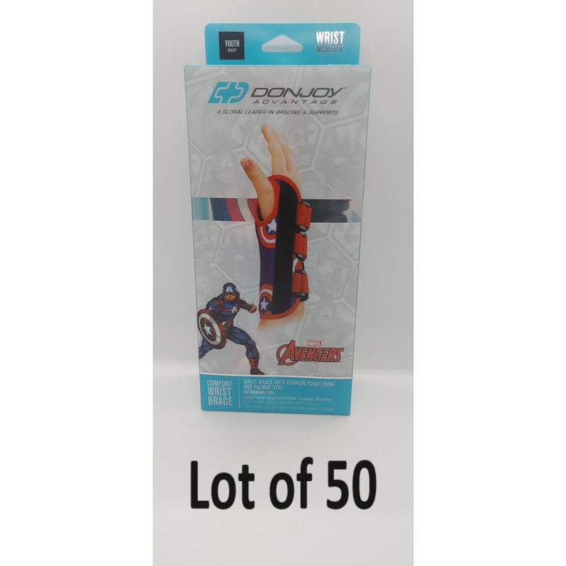 DonJoy DonJoy 50 Marvels Captain America Wrist Brace Foam Lining Right X-small Youth Whole Medical Supplies