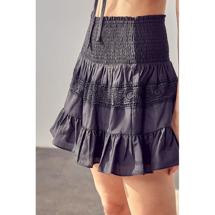 Lace Trim Detail Skirt