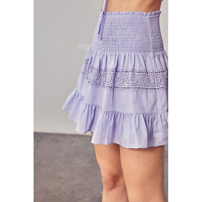 Lace Trim Detail Skirt