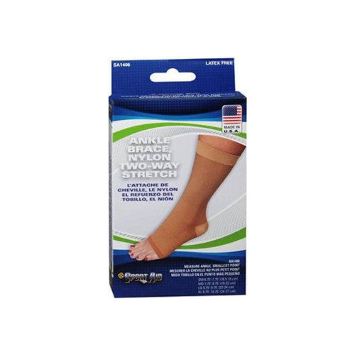 Sport Aid Sport Aid Nylon Two-way Stretch Ankle Brace Small Wall Jacks & Braces Gray