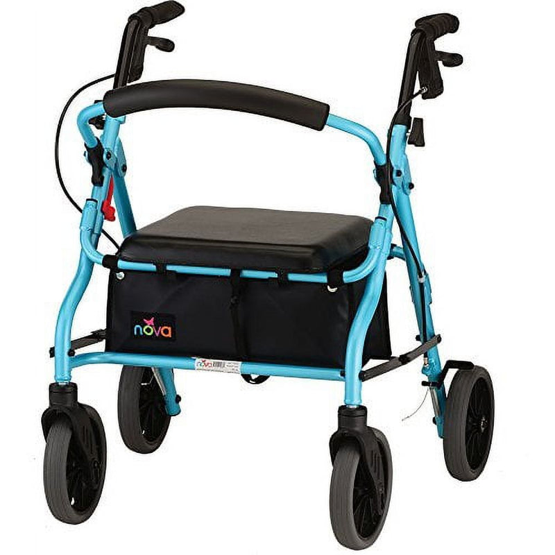 Nova Ortho-Med Nova Ortho-Med Zoom Rollator Walker With 18" Seat Height, Sky Blue Walkers