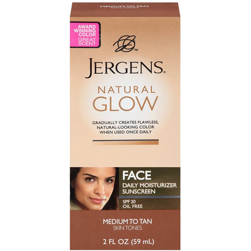 Jergens Jergens 2 Pack - Natural Glow Daily Facial Moisturizer SPF 20, Medium To Tan Skin Tones 2 Oz Lotion & Moisturizer