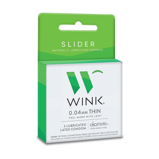 Okamoto Condoms Okamoto® Wink Slider 0.04 mm Thin Lubricated Condoms Condoms